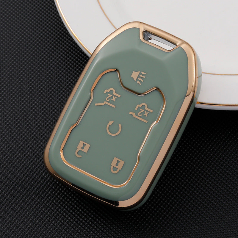 Carsine GMC Car Key Case Golden Edge Type A / Green / Key case