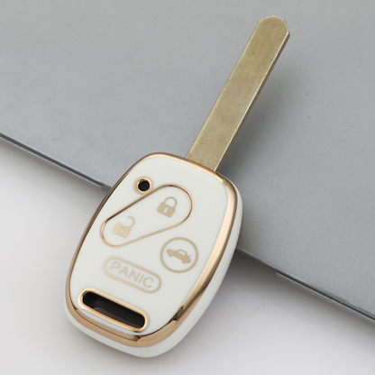 Carsine Honda Acura Car Key Case Golden Edge White / Key case