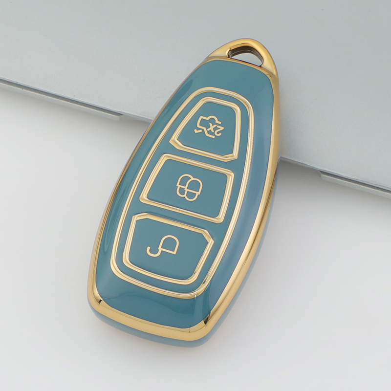 Carsine Ford Car Key Case Golden Edge Grey / Key case