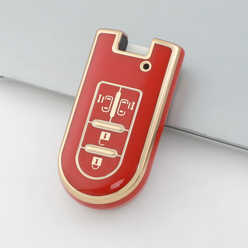 Carsine Toyota Car Key Case Golden Edge Red / Key case