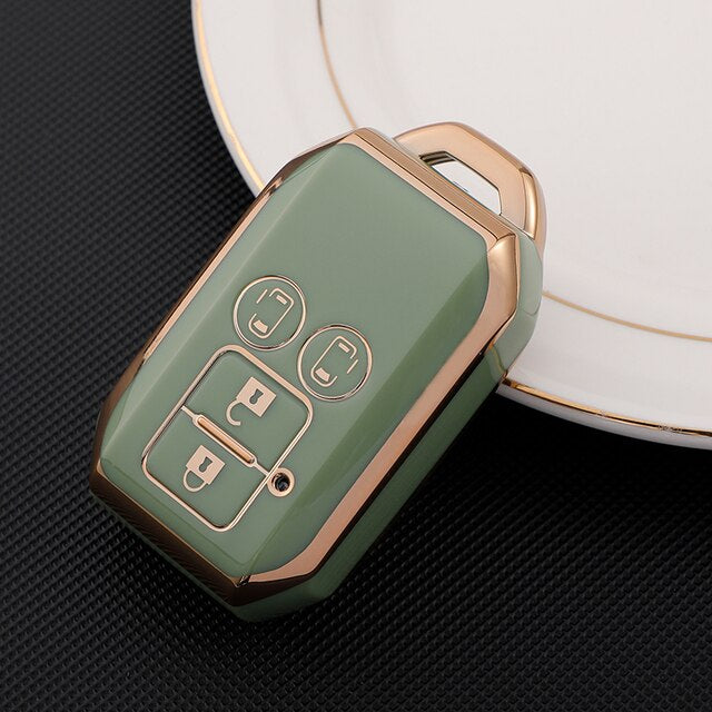 Carsine Suzuki Car Key Case Golden Edge Green / Key case