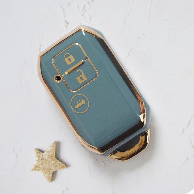 Carsine Suzuki Car Key Case Golden Edge Grey / Key case