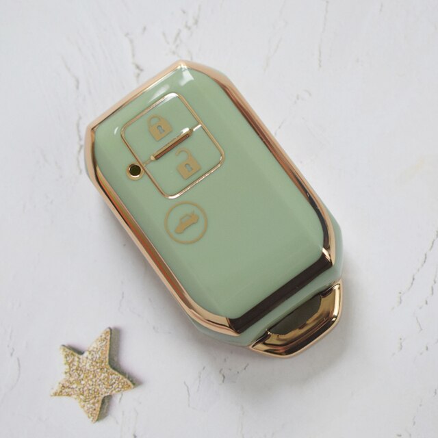 Carsine Suzuki Car Key Case Golden Edge Green / Key case