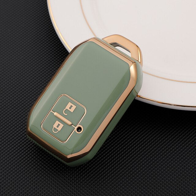 Carsine Suzuki Car Key Case Golden Edge Green / Key case