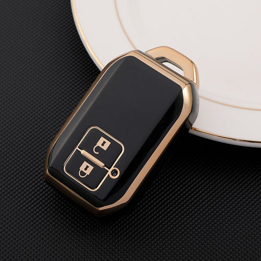 Carsine Suzuki Car Key Case Golden Edge Black / Key case
