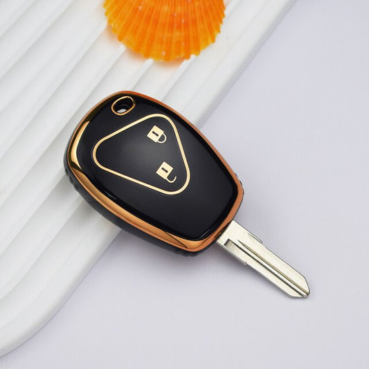 Carsine Renault Car Key Case Golden Edge Black / Key case