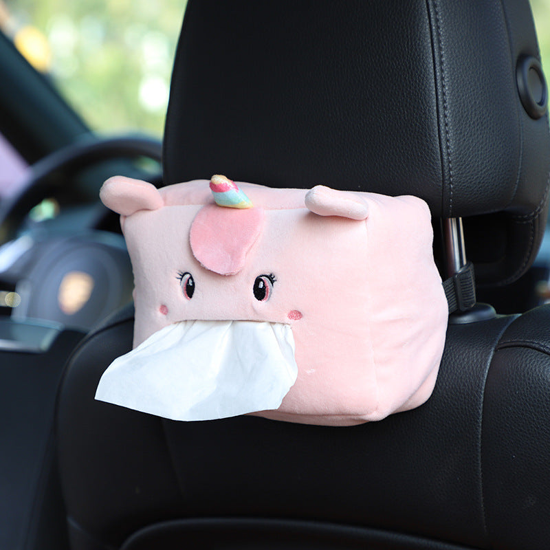 Carsine Cartoon car tissue box unicorn