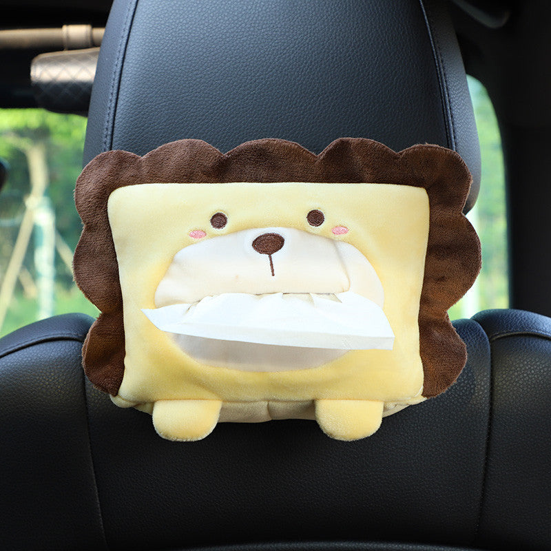 Carsine Cartoon car tissue box lion