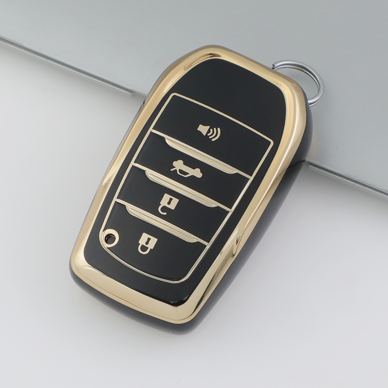 Carsine Toyota Car Key Case Golden Edge Black / Key case