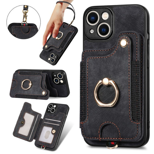 Carsine iphone case with card holder Black / iPhone 14