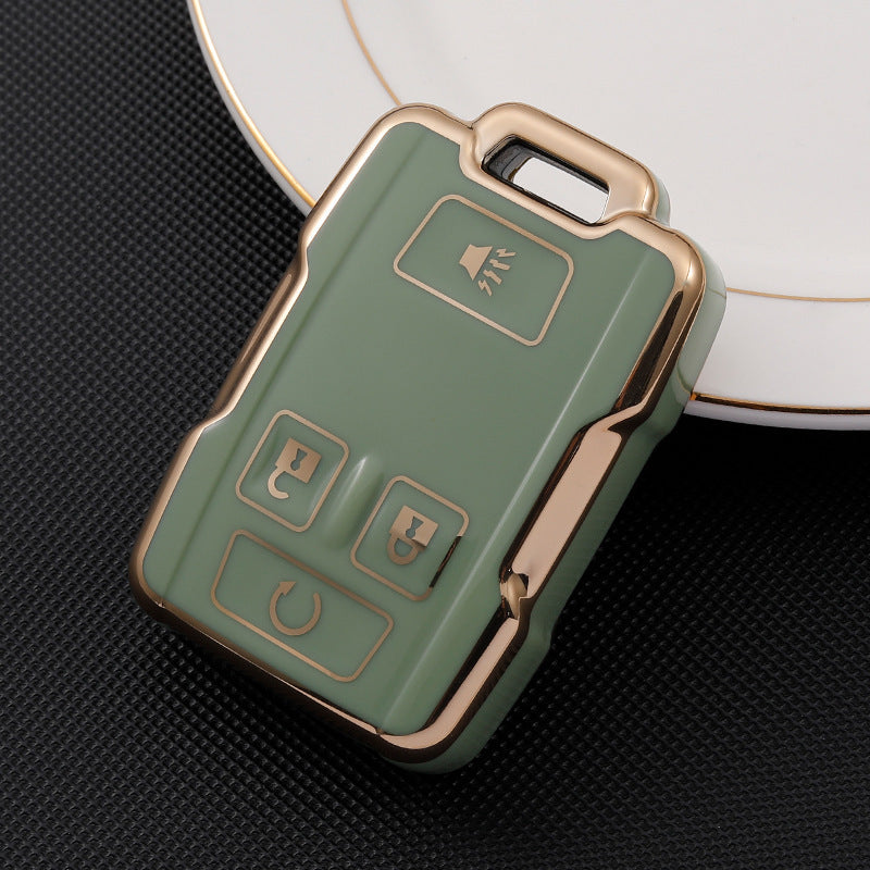 Carsine GMC Car Key Case Golden Edge Type B / Green / Key case