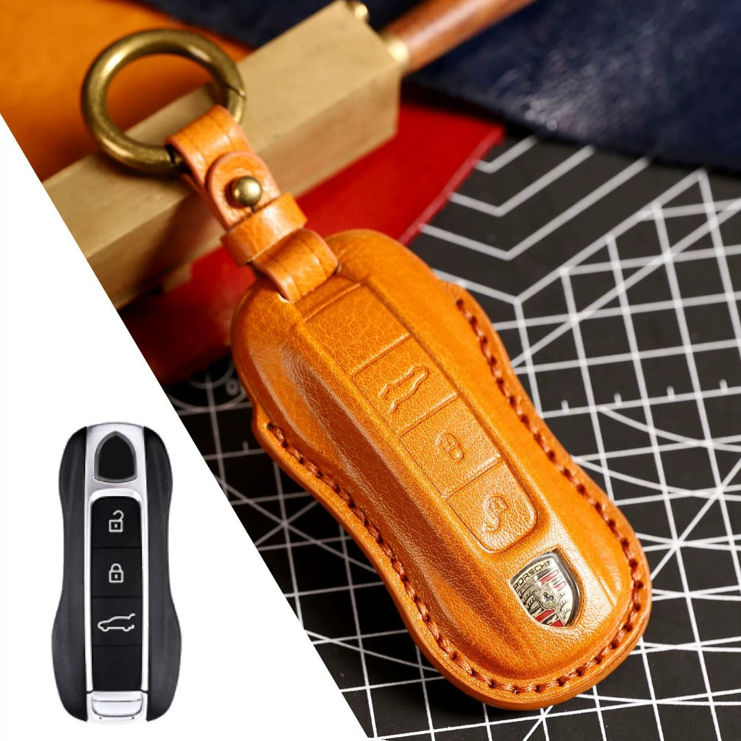 Porsche Leather Car Key Cover