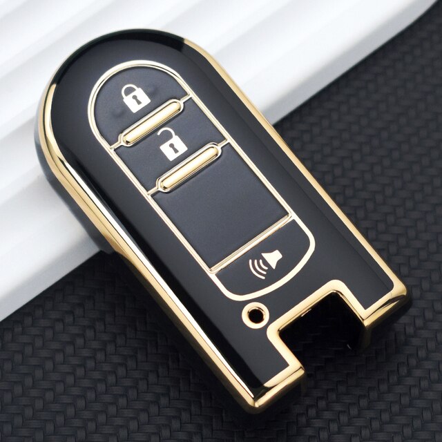 Carsine Toyota Car Key Case Golden Edge Black / Key case