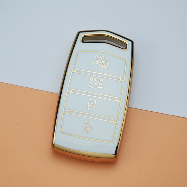 Carsine Genesis Car Key Case Golden Edge White / Key case