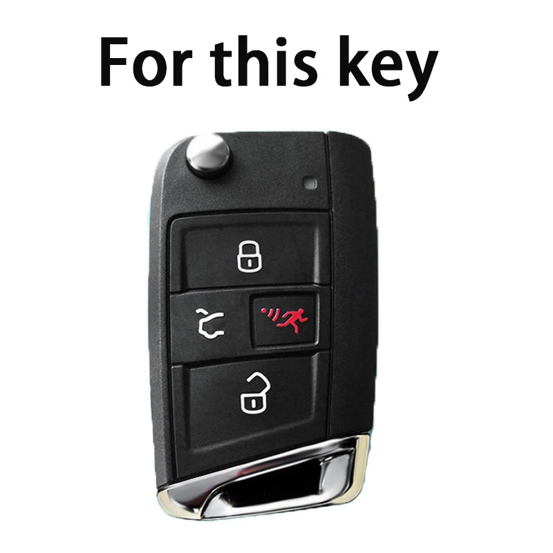 Volkswagen Car Key Case Golden Edge