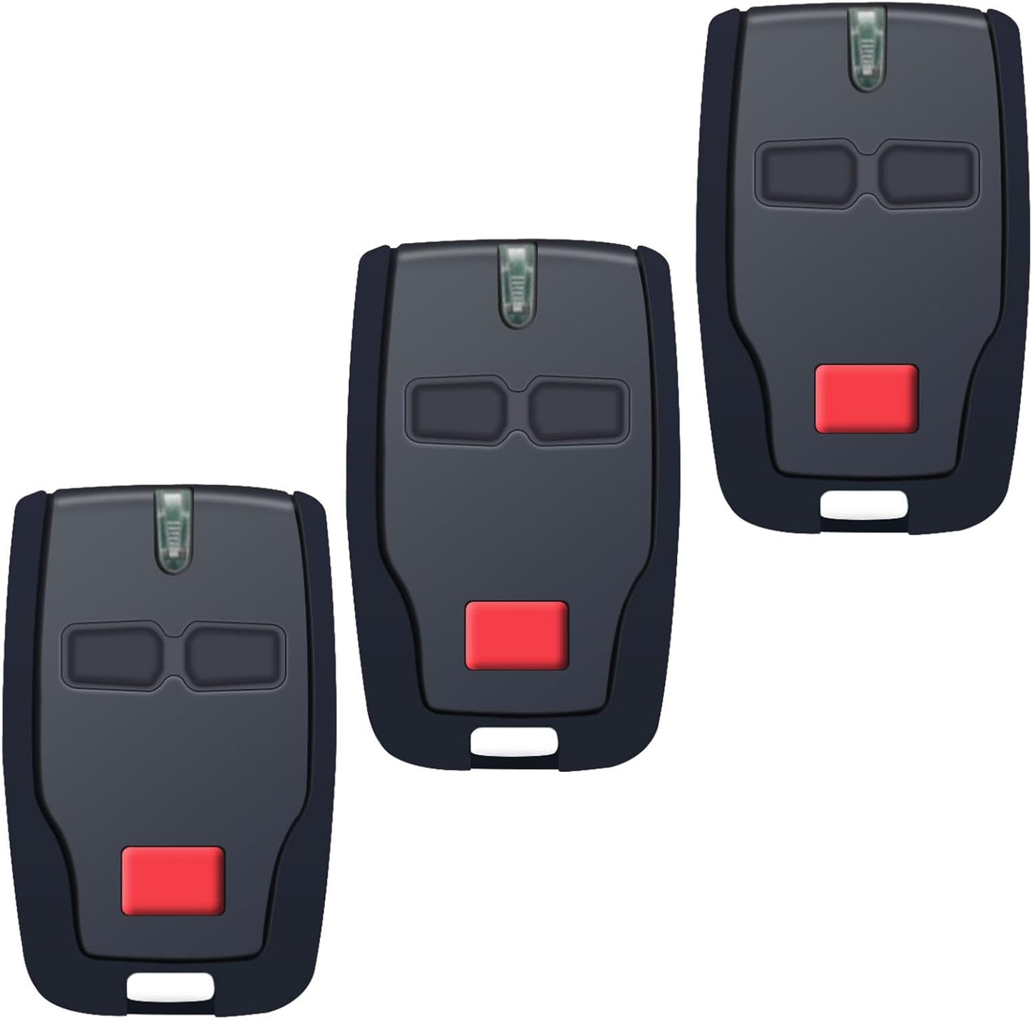 3 PCS BFT Mitto B2 Garage Remote - 433.92MHz 2-Channel Fob for Electric Gates