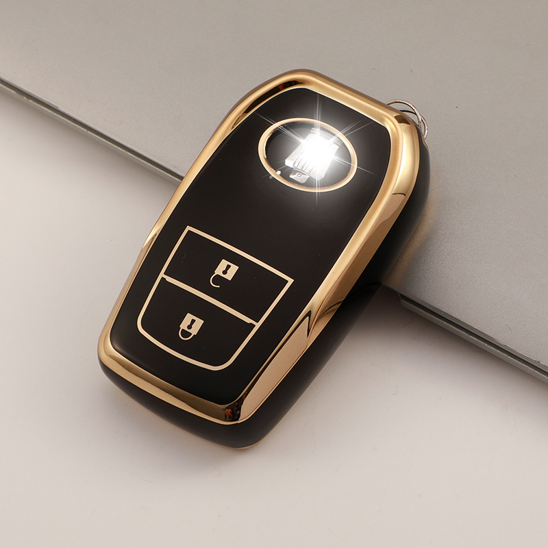 Carsine Toyota Car Key Case Golden Edge Black / Key case