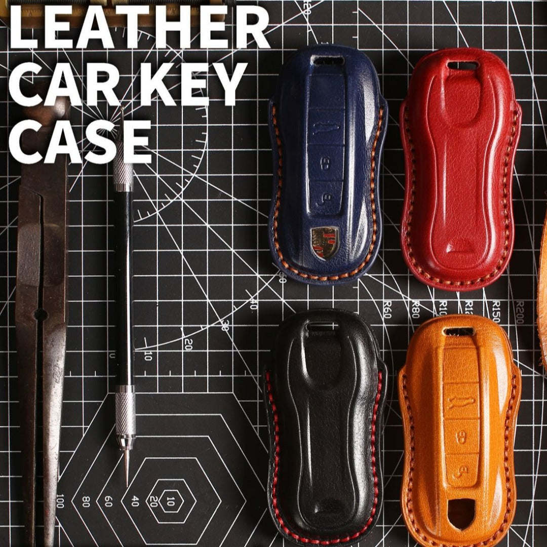 Porsche Key Fob Cover | Genuine Leather, Waterproof Design | Fits All Models