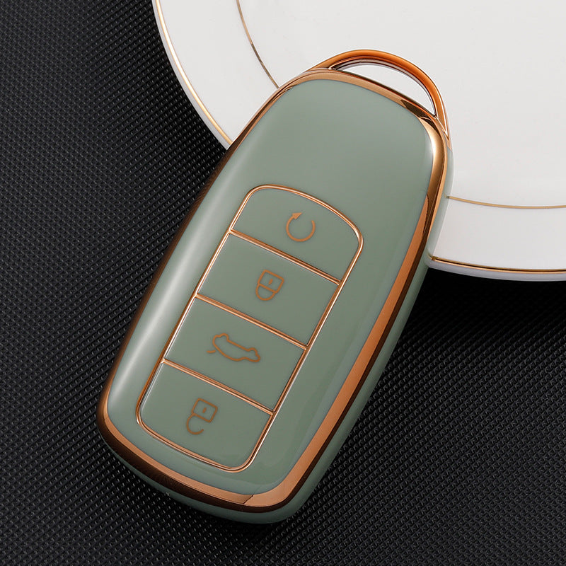 Carsine Chery Car Key Case Golden Edge Green / Key case