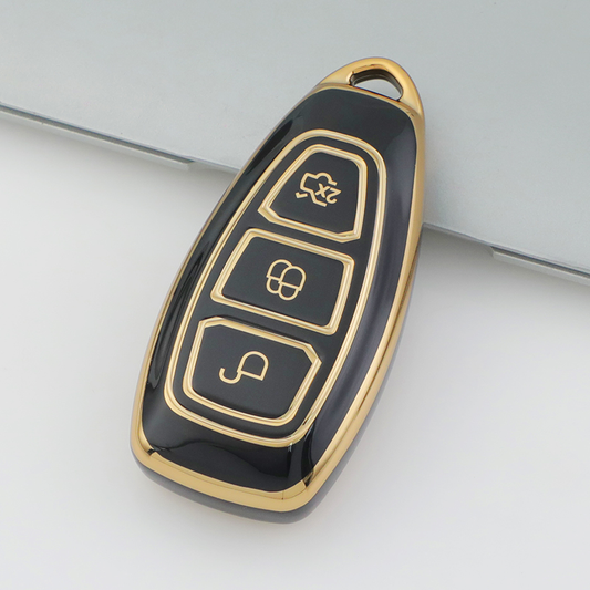 Carsine Ford Car Key Case Golden Edge Black / Key case