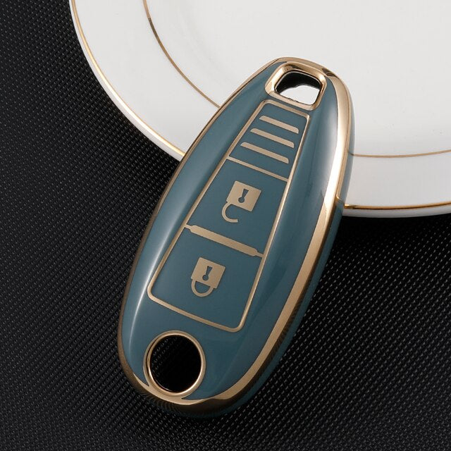 Carsine Suzuki Car Key Case Golden Edge Grey / Key case