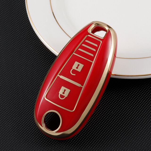 Carsine Suzuki Car Key Case Golden Edge Red / Key case