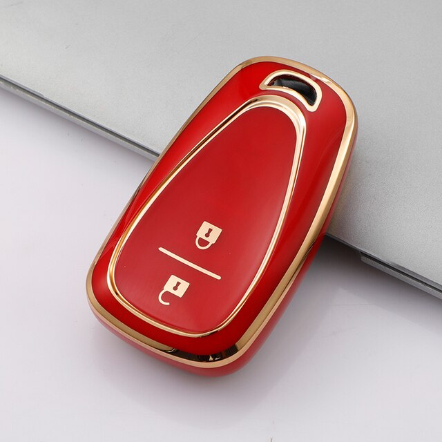 Carsine Chevrolet Car Key Case Golden Edge Red / Key case
