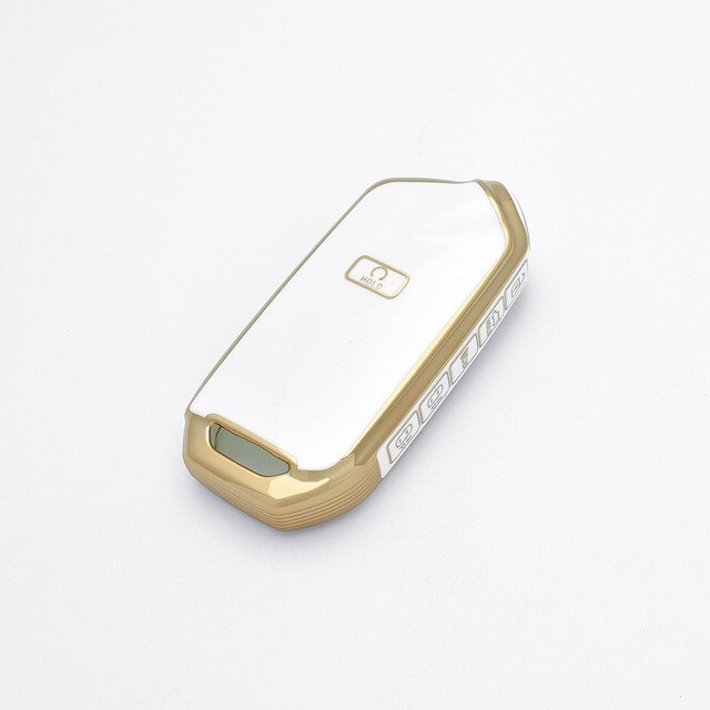 Carsine Kia Car Key Case Golden Edge White / Key case