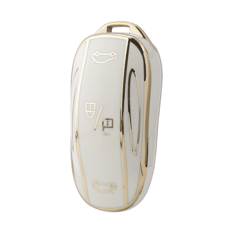 Carsine Tesla Car Key Case Golden Edge