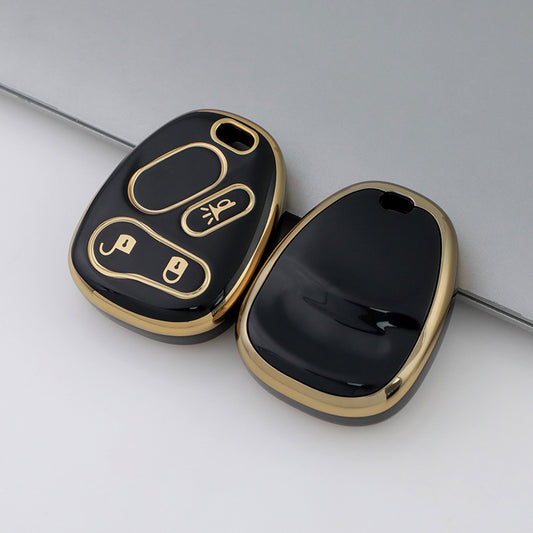 Carsine Chevrolet Car Key Case Golden Edge Black / Key case