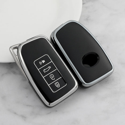Carsine Lexus Car Key Cover Silver Edge Black / Key case