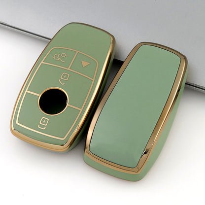 Carsine Mercedes Benz Car Key Case Golden Edge Green / Key case