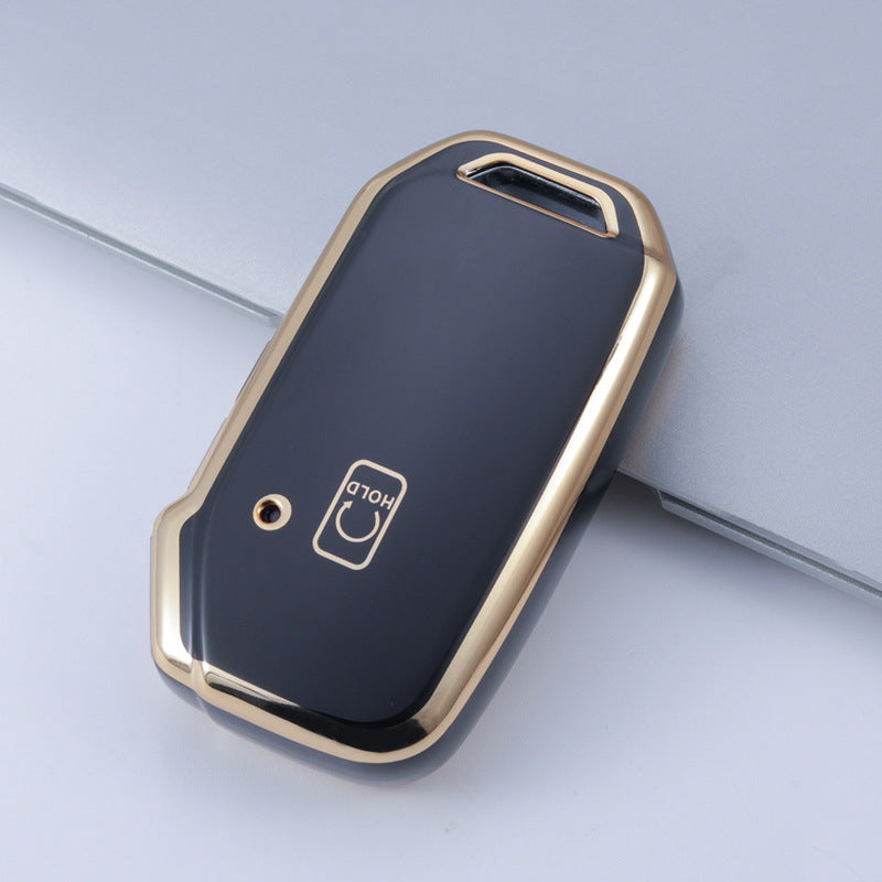 Carsine Kia Car Key Case Golden Edge Black / Key case