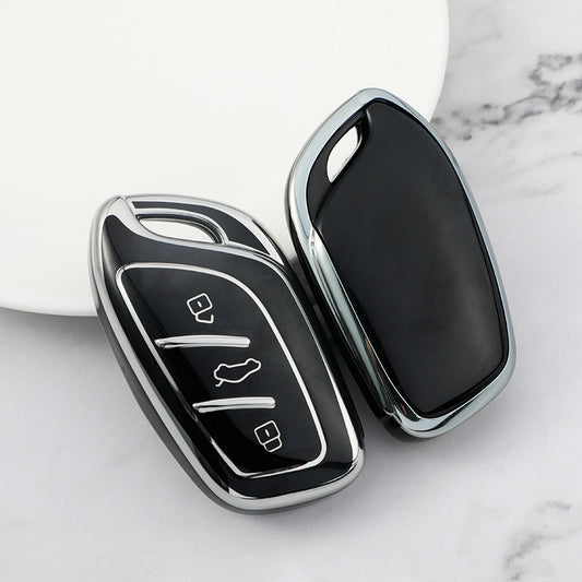Carsine MG Car Key Case Silver Edge Black / Key case