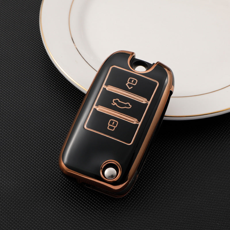 Carsine MG Car Key Case Golden Edge Black / Key case