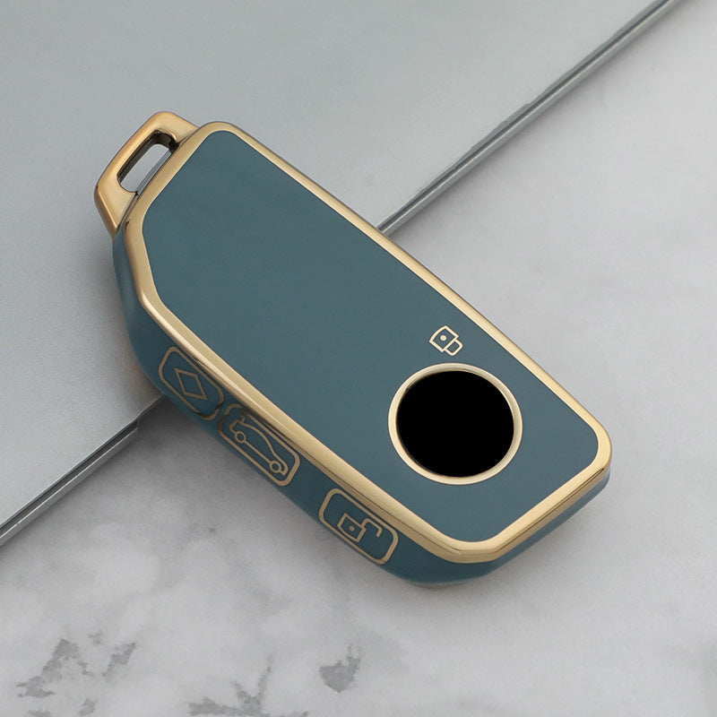 Carsine BMW Mini Car Key Case Golden Edge Grey / Key case