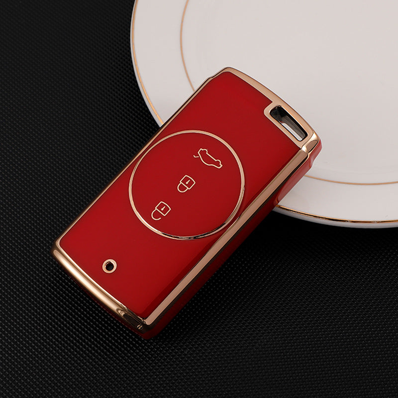 Carsine Chery Car Key Case Golden Edge Red / Key case