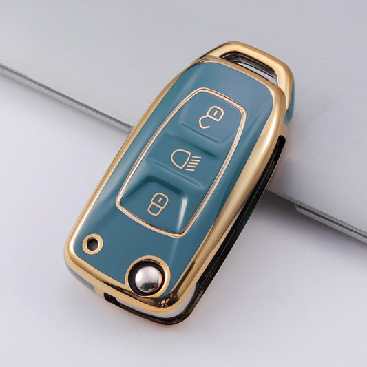 Carsine TATA Car Key Case Golden Edge Grey