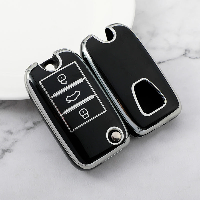 Carsine MG Car Key Case Silver Edge Black / Key case