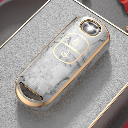 Carsine Mazda Car Key Case Gold Inlaid With Jade Grey / Key case