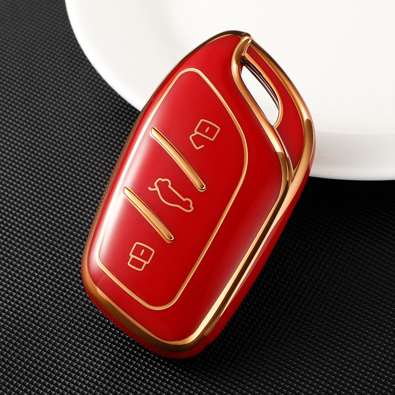 Carsine MG Car Key Case Golden Edge Red / Key case