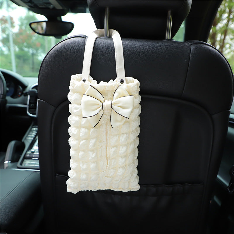 Carsine Puff Car Seat Hanging Paper Box Rosette