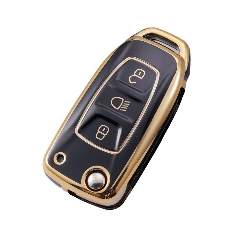 Carsine TATA Car Key Case Golden Edge