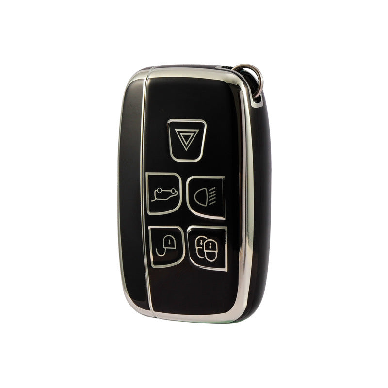 Carsine Land Rover Jaguar Car Key Cover Silver Edge