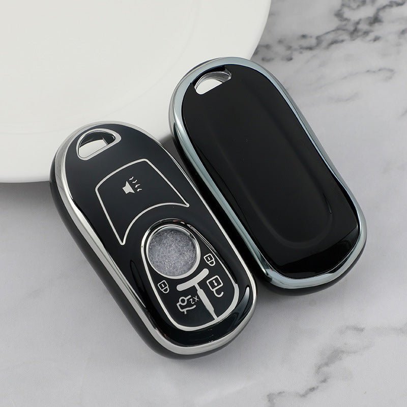 Carsine Buick Car Key Cover Silver Edge Black / Key case