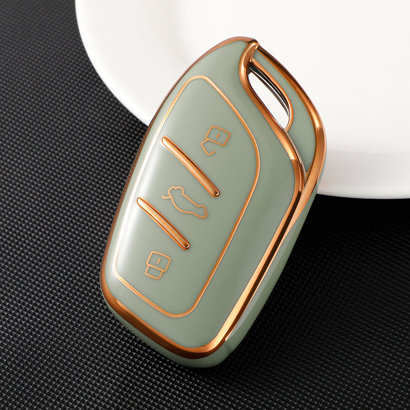 Carsine MG Car Key Case Golden Edge Green / Key case