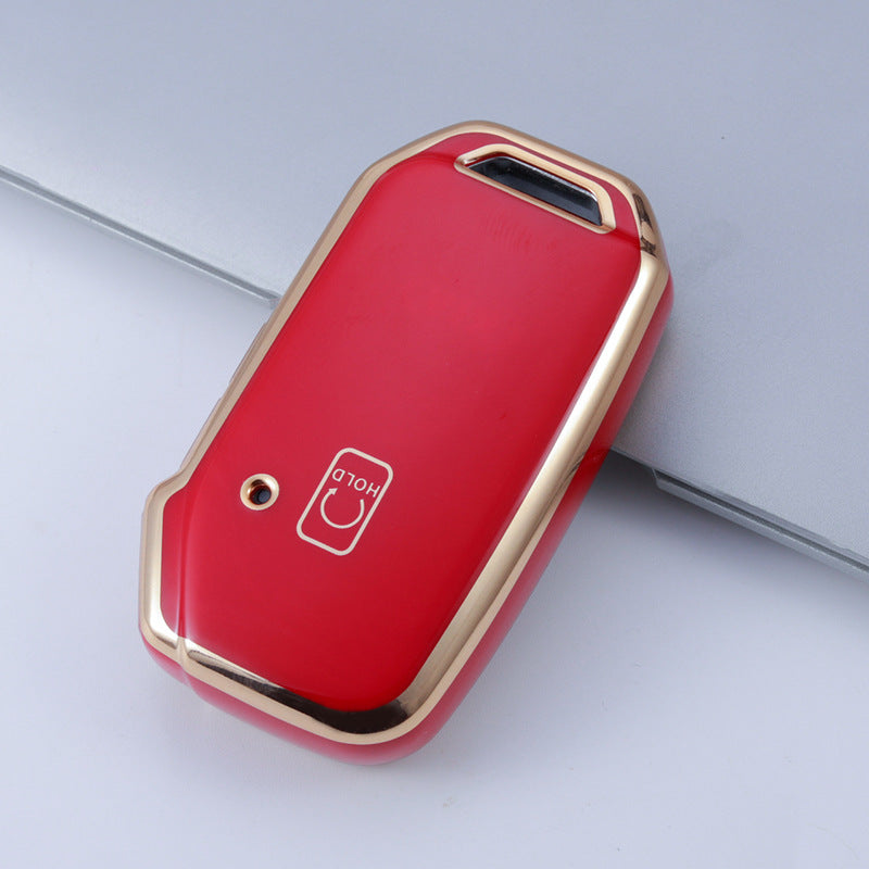 Carsine Kia Car Key Case Golden Edge Red / Key case