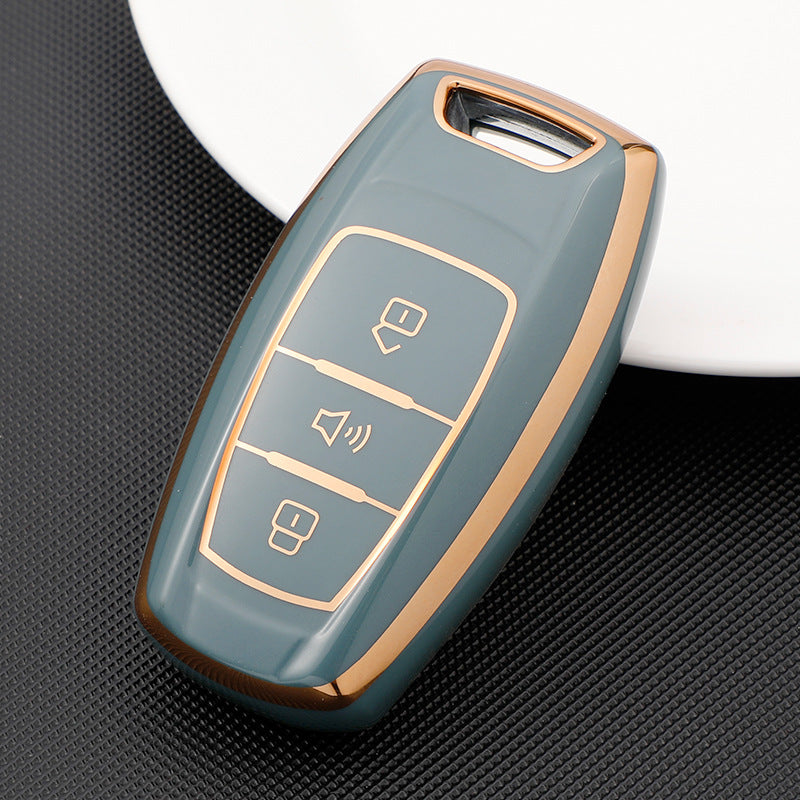 Carsine GWM Car Key Case Golden Edge Grey / Key case