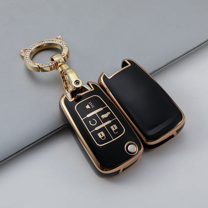 Carsine Chevrolet Car Key Case Golden Edge