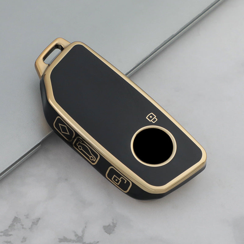 Carsine BMW Mini Car Key Case Golden Edge Black / Key case